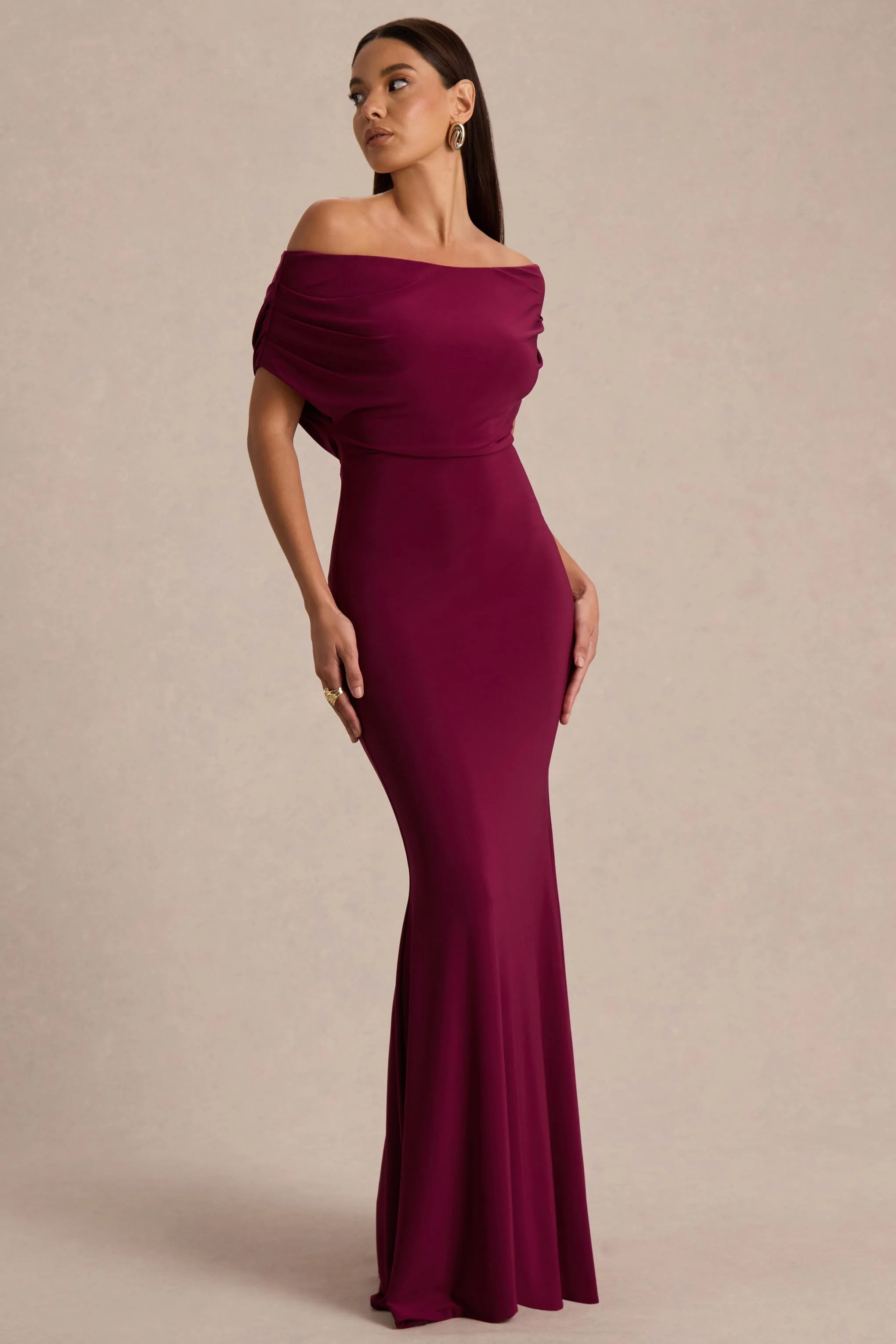 Bowden | Bessenrode Bardot Hals Maxi Jurk - Image 4