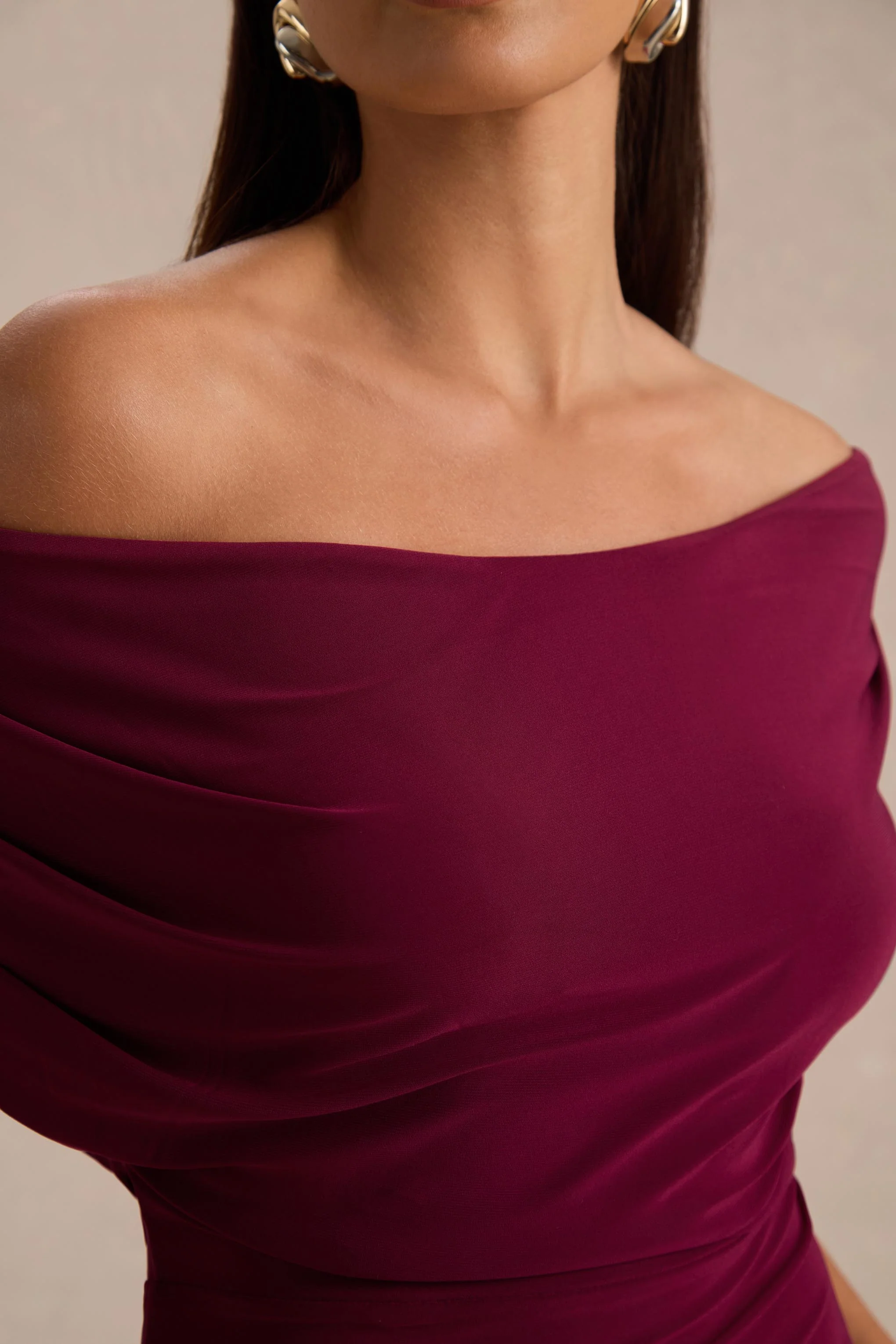 Bowden | Bessenrode Bardot Hals Maxi Jurk - Image 6