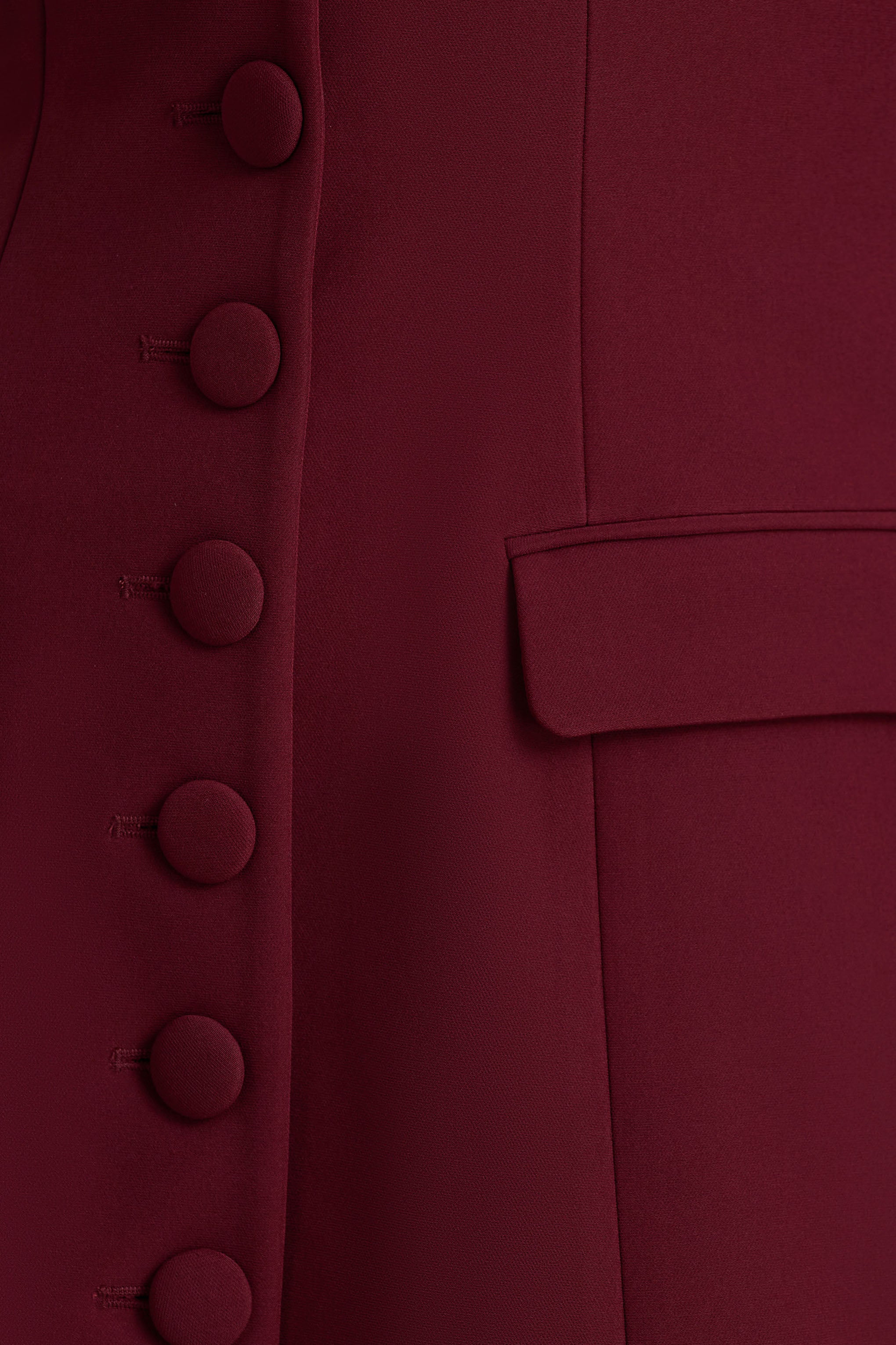 Carmen | Bordeaux Getailleerde Mini Jurk Met Sweetheart‑Hals - Image 6