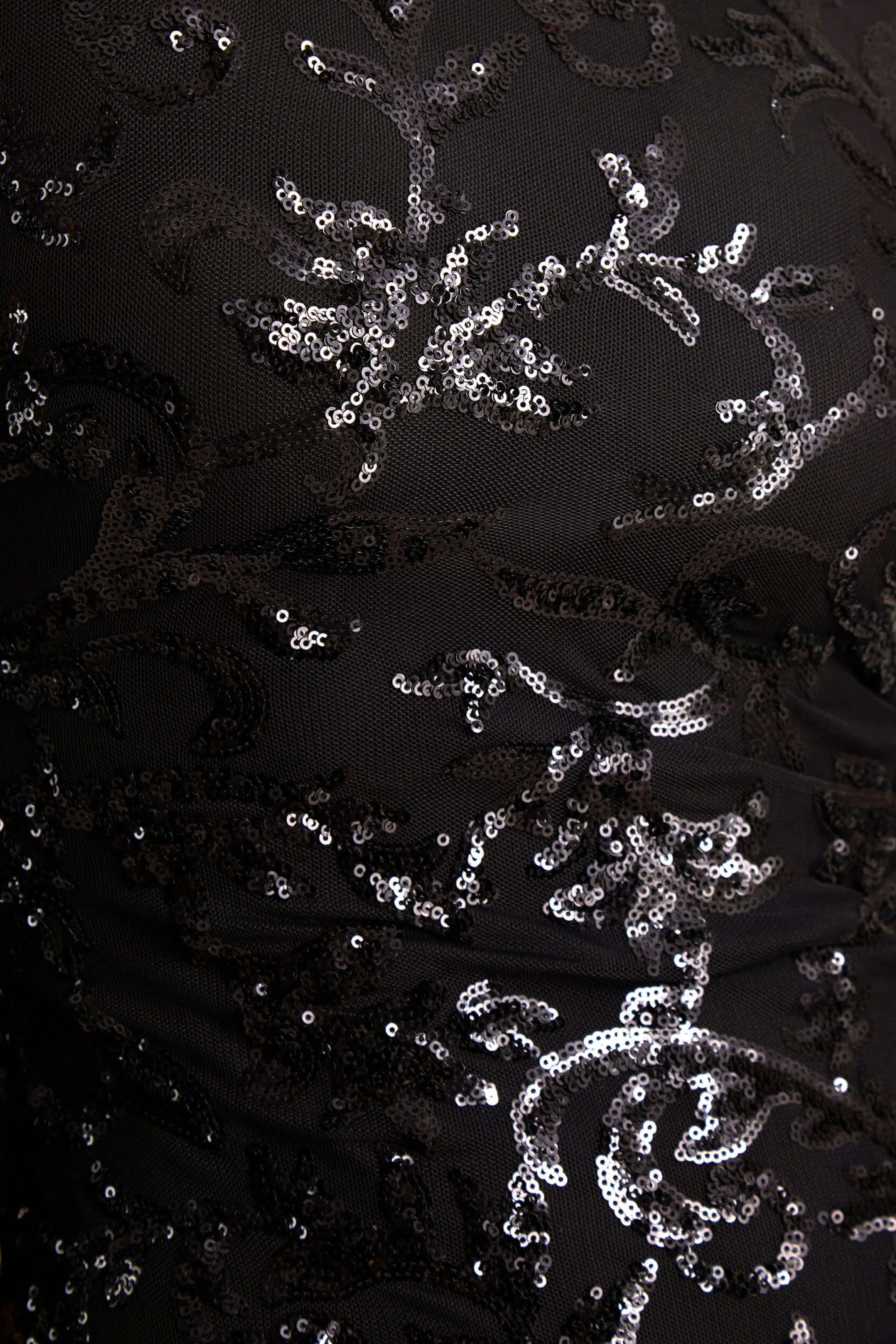 Florecita | Zwarte Versierde Kant En Lichtgeweicht Geweven Mini Jurk Met Hoge Hals En Ceintuur - Image 6