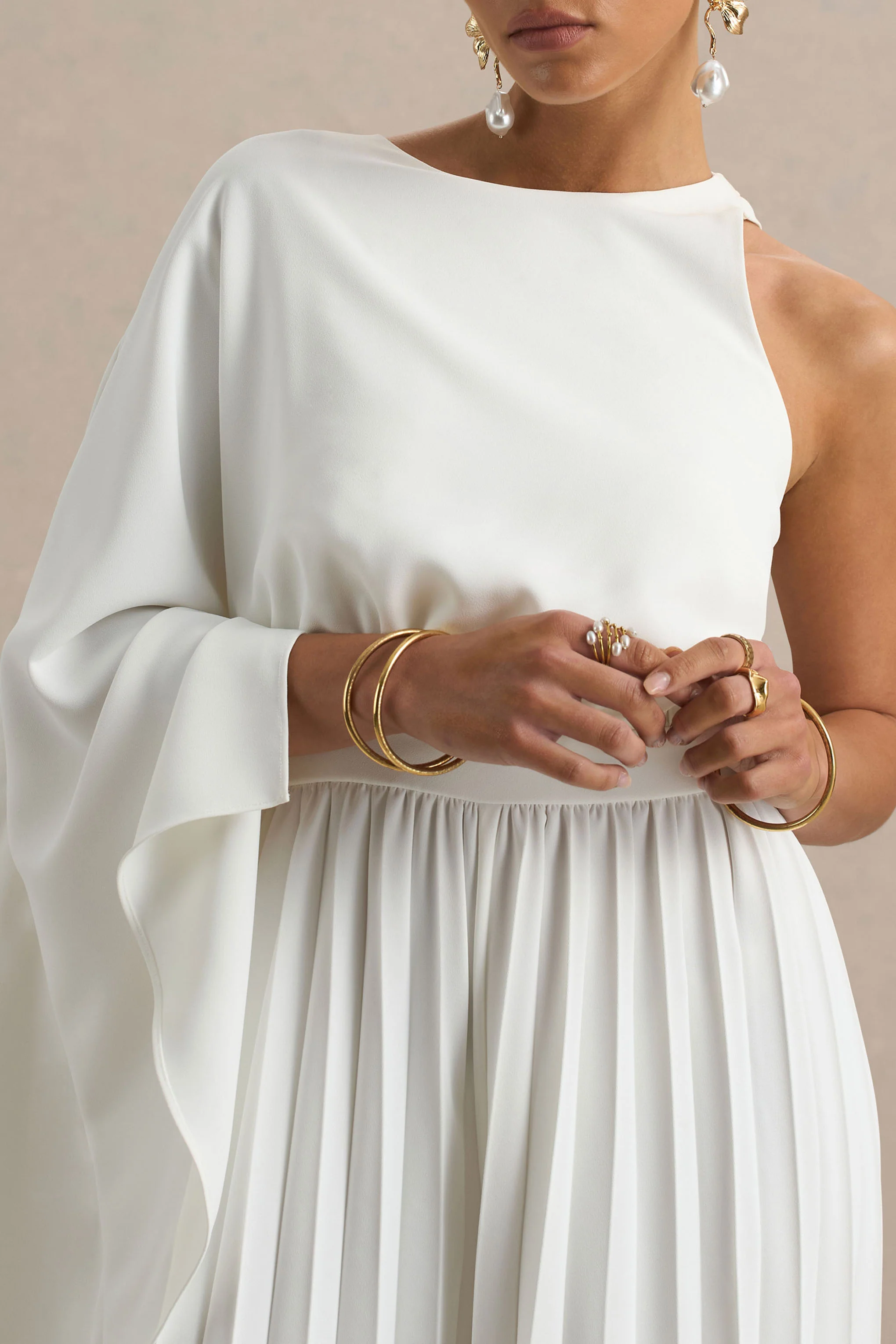 Paradise | Witte Cape Mouw Jumpsuit - Image 3
