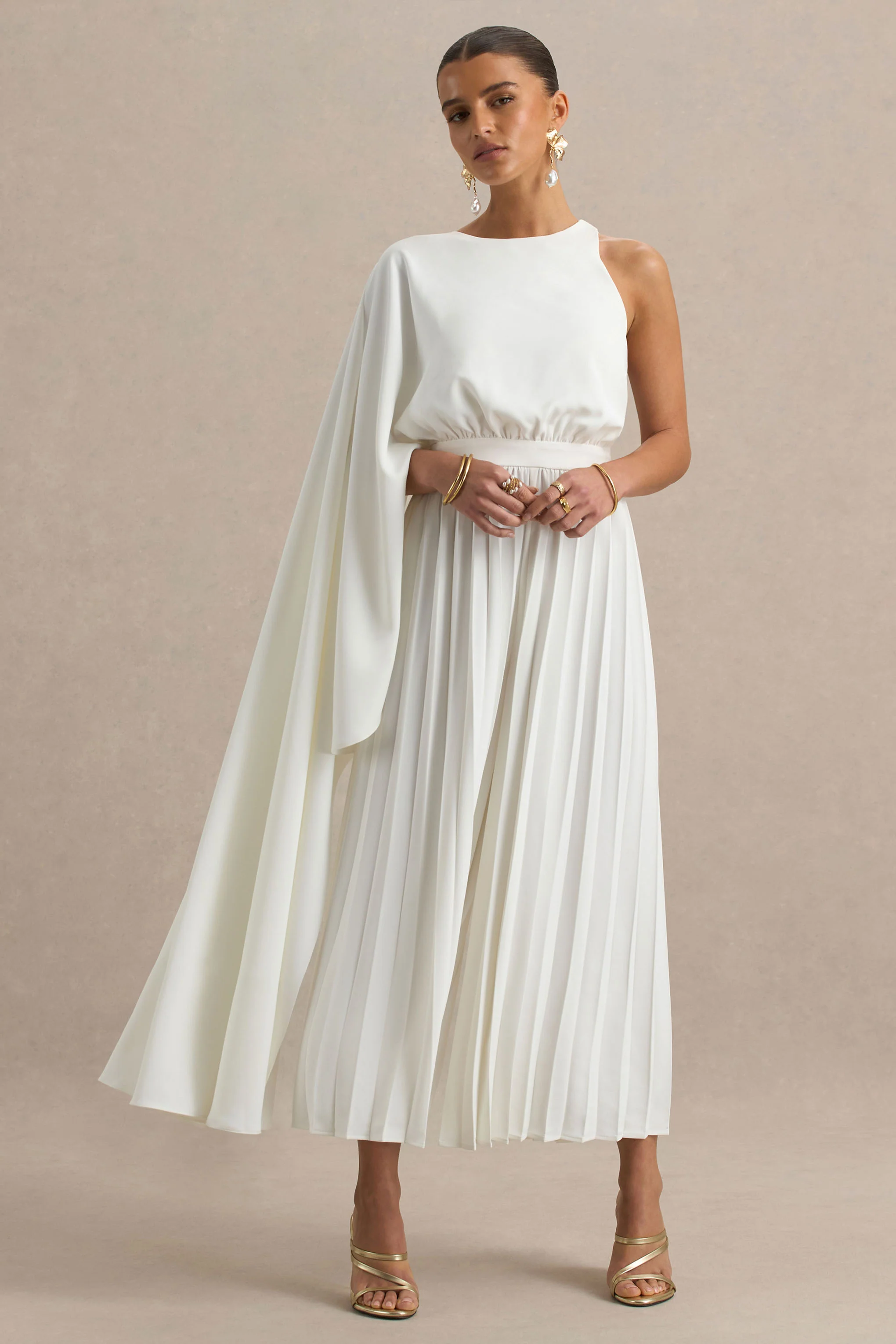 Paradise | Witte Cape Mouw Jumpsuit - Image 4