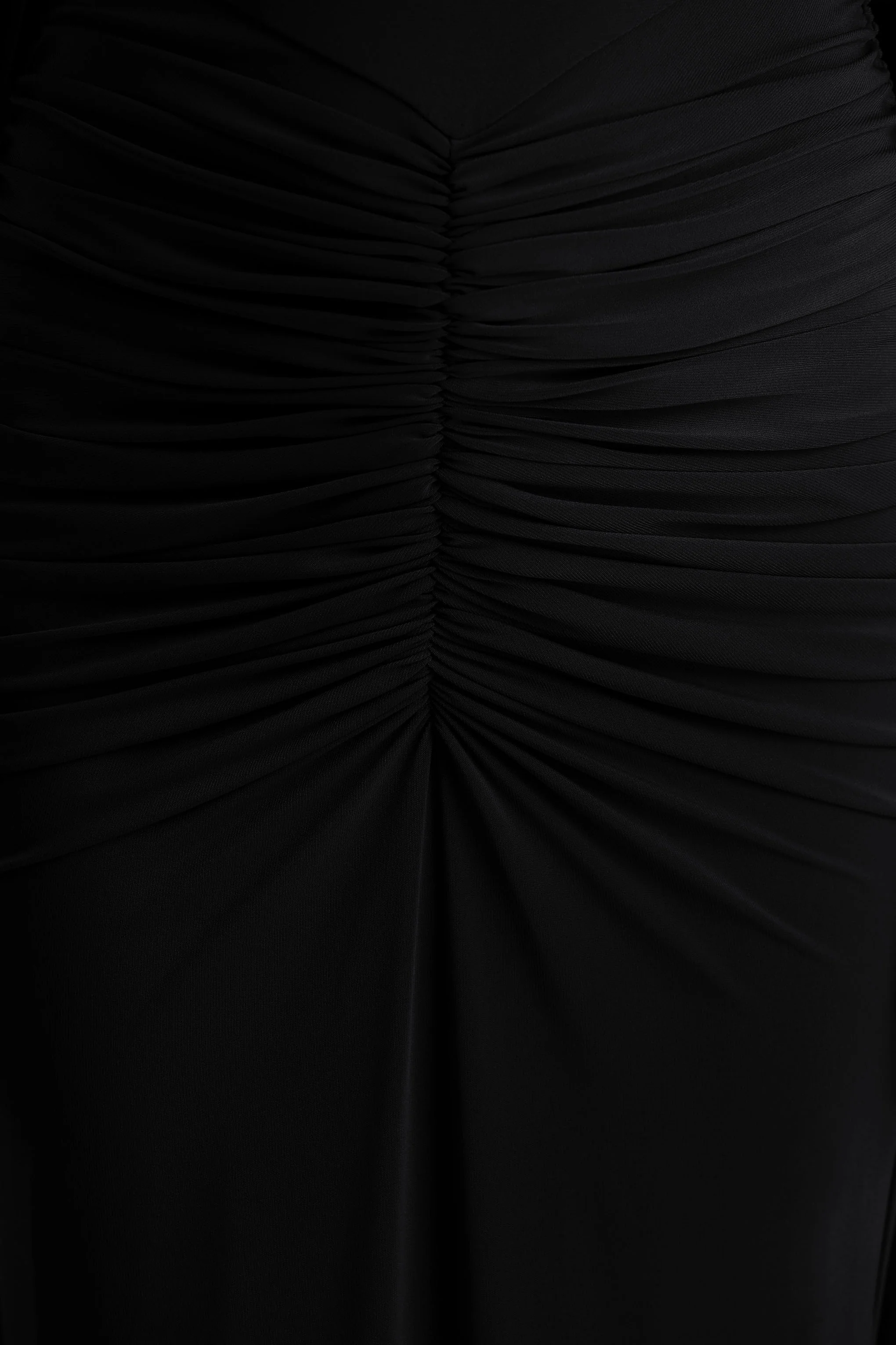 Premiere | Zwarte Boot Hals Maxi Jurk Met Open Rug En Cape Mouwen - Image 6