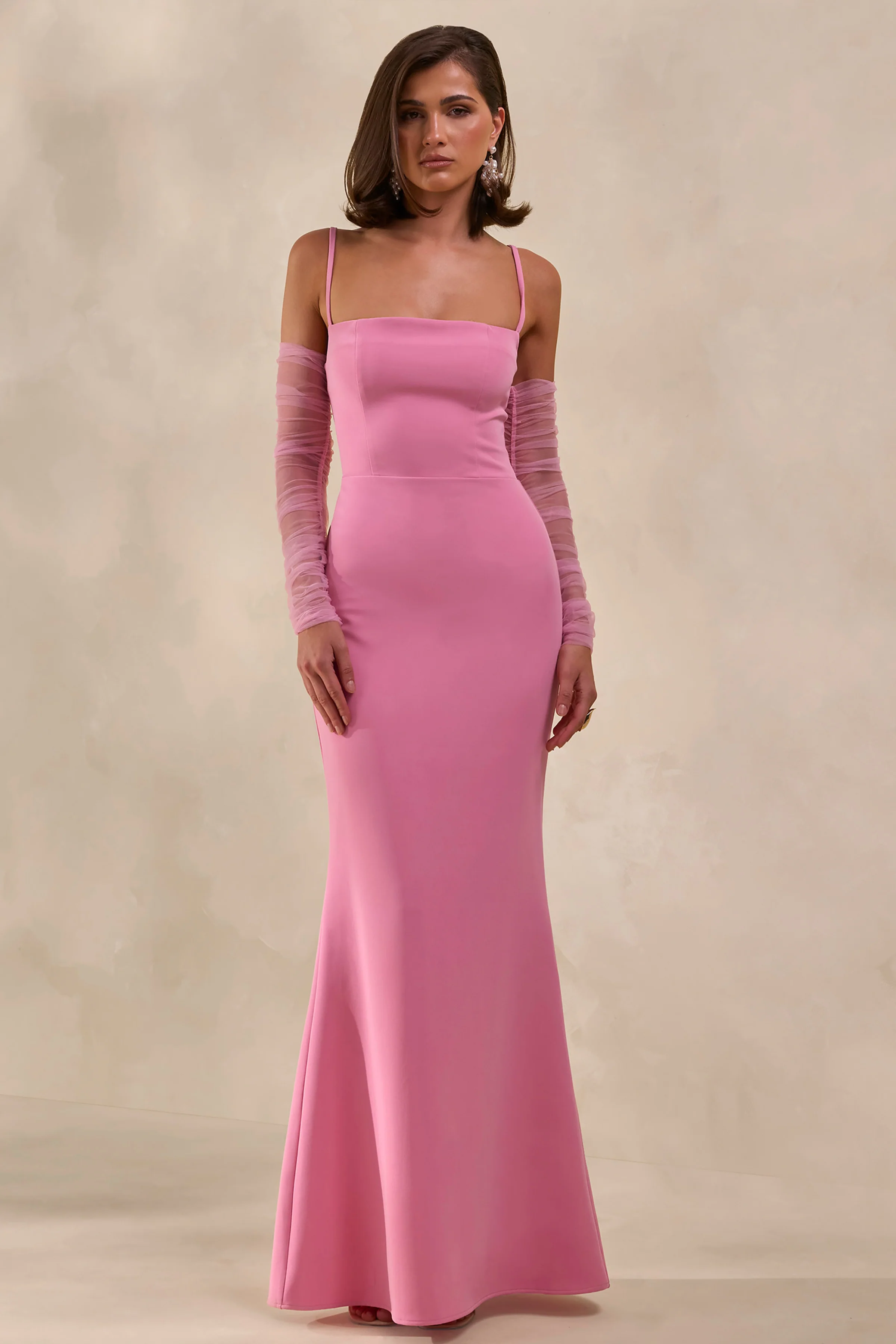 Zavira | Roze Lange Mesh Mouwen - Image 4